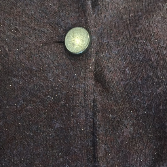 Nanette Lepore purple sparkle wool pea coat jacket Sz 6 - Picture 4 of 9